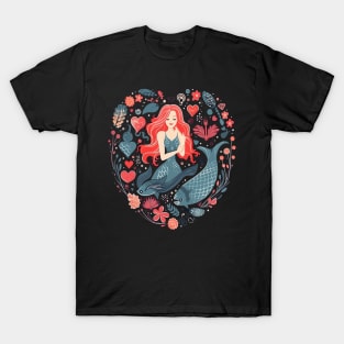 Mermaid Valentine Day T-Shirt